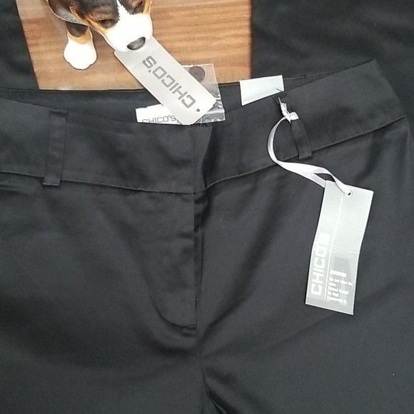 Chico's black bellbottom pants size 12 - Picture 3 of 15